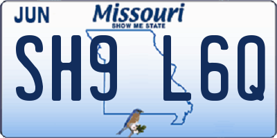 MO license plate SH9L6Q