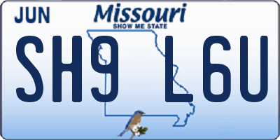 MO license plate SH9L6U