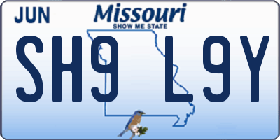 MO license plate SH9L9Y