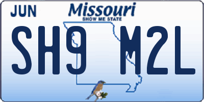 MO license plate SH9M2L