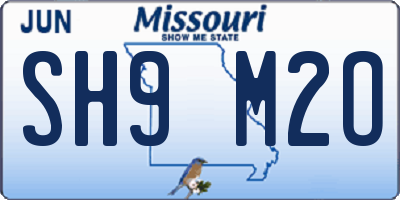 MO license plate SH9M2O