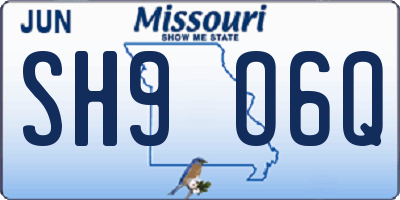 MO license plate SH9O6Q