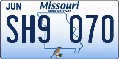 MO license plate SH9O7O
