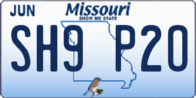 MO license plate SH9P2O