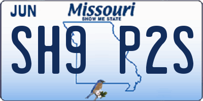 MO license plate SH9P2S