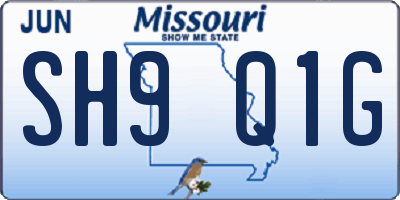 MO license plate SH9Q1G