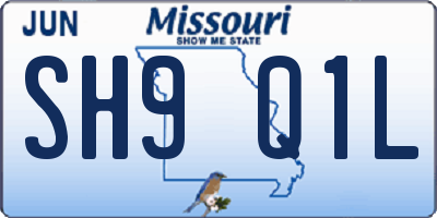 MO license plate SH9Q1L
