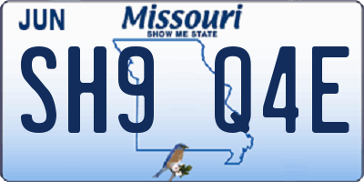 MO license plate SH9Q4E