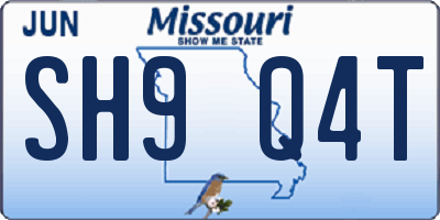 MO license plate SH9Q4T
