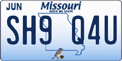 MO license plate SH9Q4U