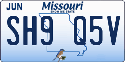 MO license plate SH9Q5V
