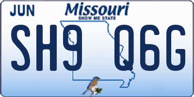 MO license plate SH9Q6G
