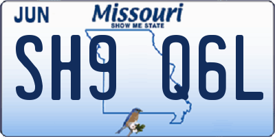 MO license plate SH9Q6L