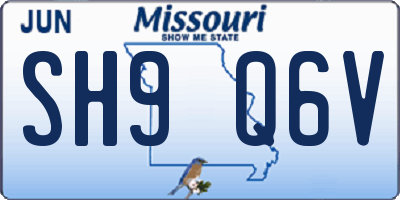 MO license plate SH9Q6V