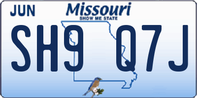 MO license plate SH9Q7J
