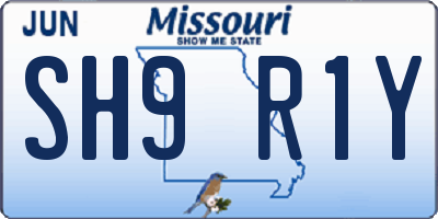 MO license plate SH9R1Y