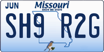 MO license plate SH9R2G