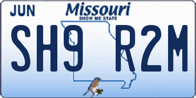 MO license plate SH9R2M
