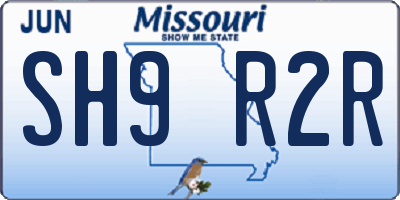 MO license plate SH9R2R