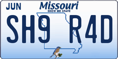 MO license plate SH9R4D