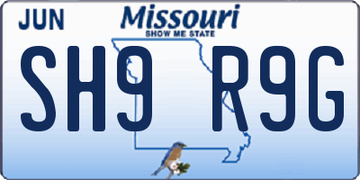 MO license plate SH9R9G