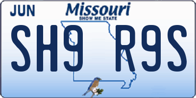 MO license plate SH9R9S