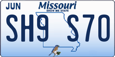MO license plate SH9S7O