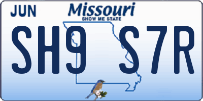 MO license plate SH9S7R