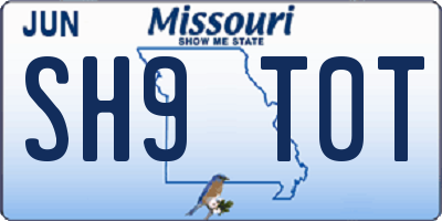 MO license plate SH9T0T