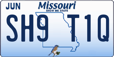 MO license plate SH9T1Q