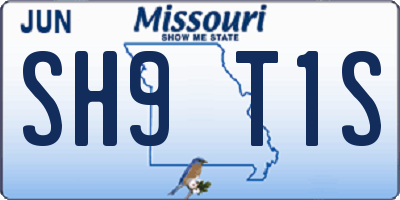 MO license plate SH9T1S