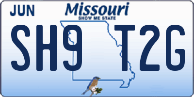 MO license plate SH9T2G
