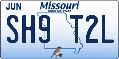 MO license plate SH9T2L