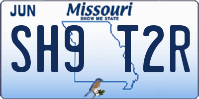 MO license plate SH9T2R