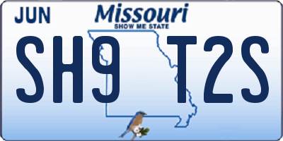 MO license plate SH9T2S
