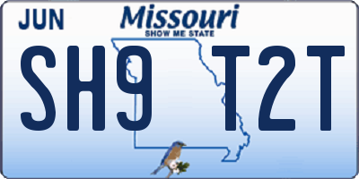 MO license plate SH9T2T