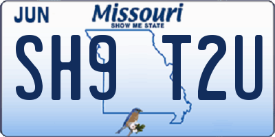 MO license plate SH9T2U
