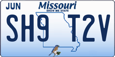 MO license plate SH9T2V