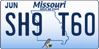 MO license plate SH9T6O