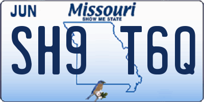 MO license plate SH9T6Q