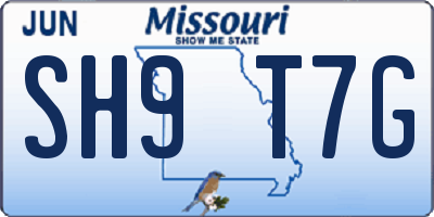 MO license plate SH9T7G