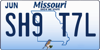MO license plate SH9T7L
