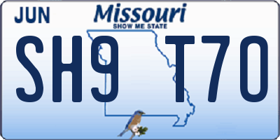 MO license plate SH9T7O