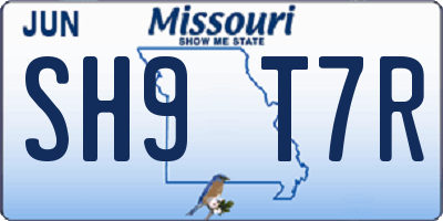MO license plate SH9T7R