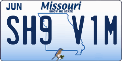 MO license plate SH9V1M