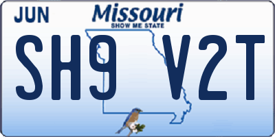 MO license plate SH9V2T
