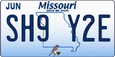 MO license plate SH9Y2E