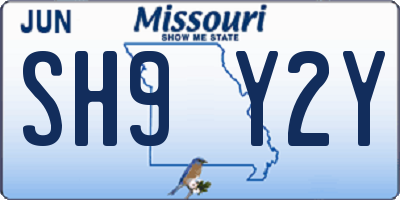MO license plate SH9Y2Y
