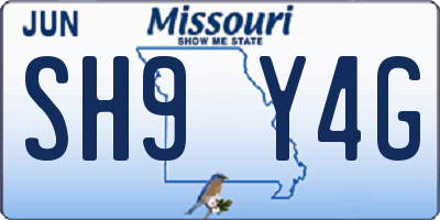 MO license plate SH9Y4G