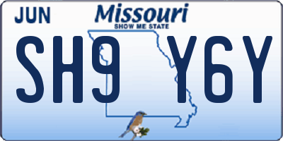 MO license plate SH9Y6Y